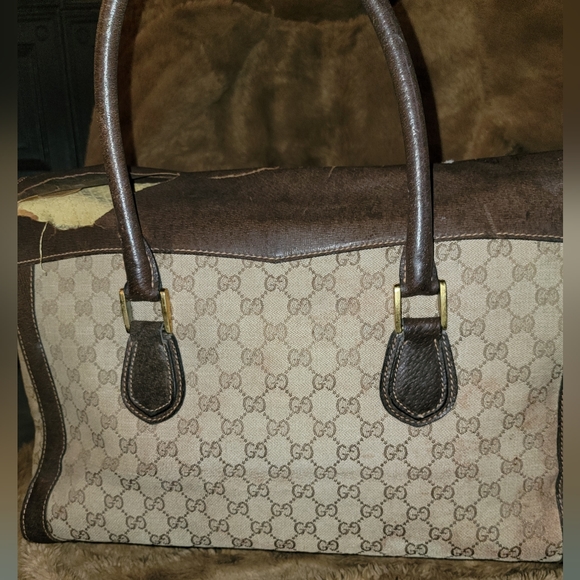 Gucci GG Boston weekender LARGE  Carryall travel luggage Vintage Authentic Rare - Picture 4 of 14